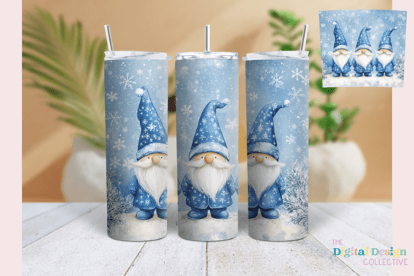 Christmas Gnome Tumbler Wrap Sublimation Graphics