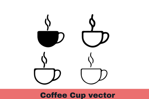 Coffee Cup Icon Vector Lineart for Modern Graphics