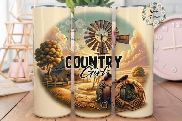 Country Girl Western Hat Boots Png for Tumbler Wraps and Graphics