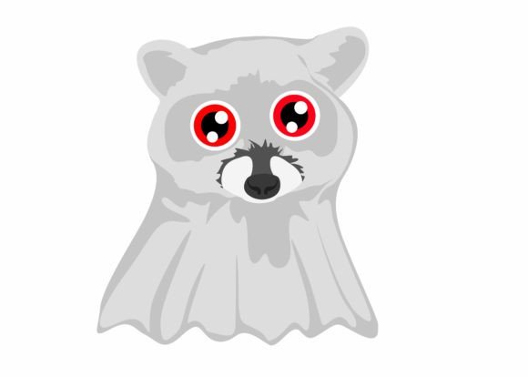 Cute Ghost Raccoon Svg for Crafts and Graphics