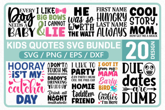 Kids Baby SVG Bundle Vol 2 for Crafts and Graphics