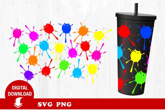 Paint Tumbler SVG: A Playful Graphic for Print Templates