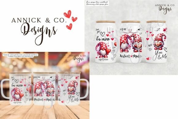 Perfect Match Red Gnome 16oz Glass Graphics for Crafts