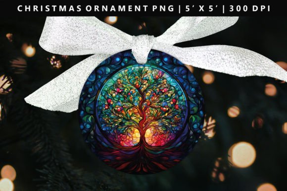 Tree Christmas Ornament Design for Illustrations